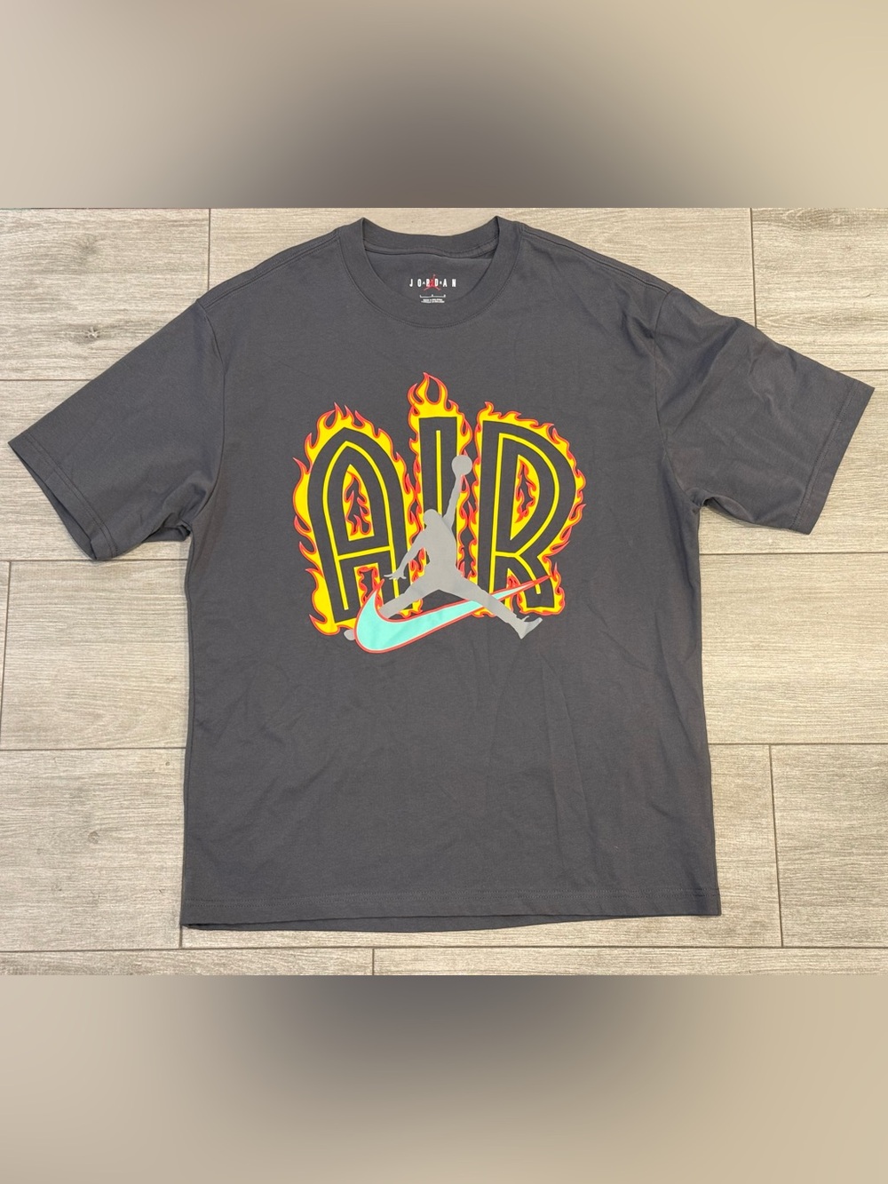 Men's Jordan Graphic AJ3 Latte Café IF3110-100 Tee T-Shirt White Black Sz Large